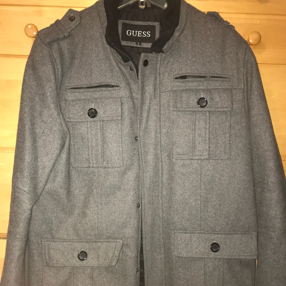 MEN’S L GUESS WINTER PEACOAT JACKET